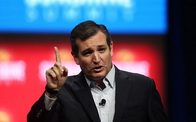 Republican presidential candidate Sen. Ted Cruz (R-TX) speaks during the Sunshine Summit conference being held at the Rosen Shingle Creek on November 13, 2015, Orlando, Florida. (Joe Raedle/Getty Images/AFP)