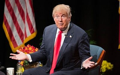 Republican presidential candidate Donald Trump speaks during a town hall meeting on a campaign stop in Newton, Iowa, November 19, 2015. (Scott Olson/Getty Images/AFP)