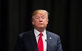 Republican presidential candidate Donald Trump speaks to guests following a town hall meeting in Newton, Iowa, on November 19, 2015. (Scott Olson/Getty Images/AFP)