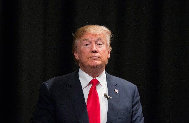 Republican presidential candidate Donald Trump speaks to guests following a town hall meeting in Newton, Iowa, on November 19, 2015. (Scott Olson/Getty Images/AFP) Republican presidential candidate Donald Trump speaks to guests following a town hall meeting in Newton, Iowa, on November 19, 2015. (Scott Olson/Getty Images/AFP)