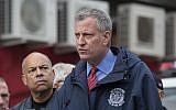 New York City Mayor Bill de Blasio speaks at a press conference in New York City on November 22, 2015. (Michael Graae/Getty Images/AFP)