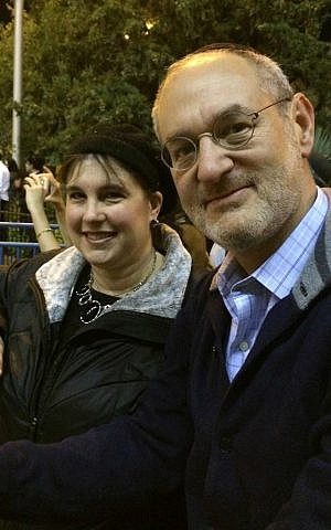 Suri and David Alter of Lawrence, New York attend wedding of Sarah Techiya Litman and Ariel Biegel. Jerusalem, November 26, 2015. (Renee Ghert-Zand?TOI)