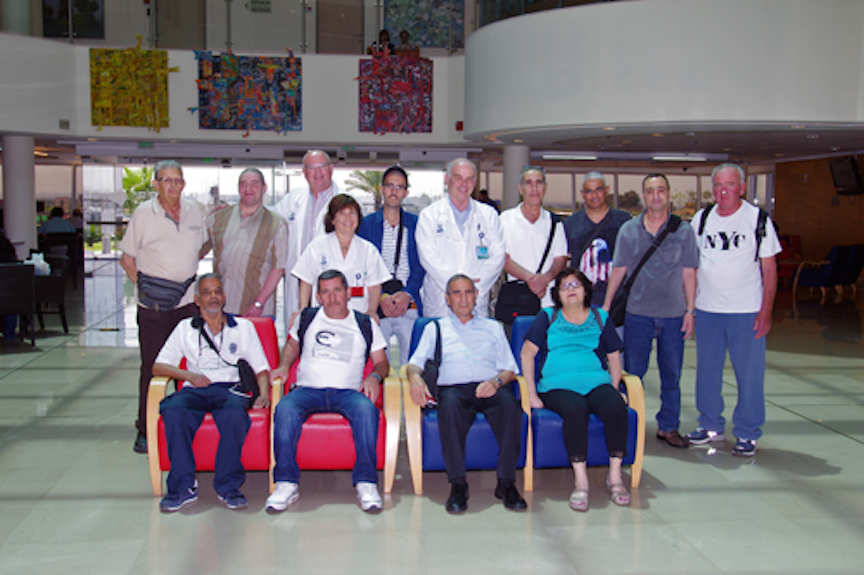 Sheba Hospital patients who have had an LVAD implant to help their heart operate normally (Courtesy) Sheba Hospital patients who have had an LVAD implant to help their heart operate normally (Courtesy)