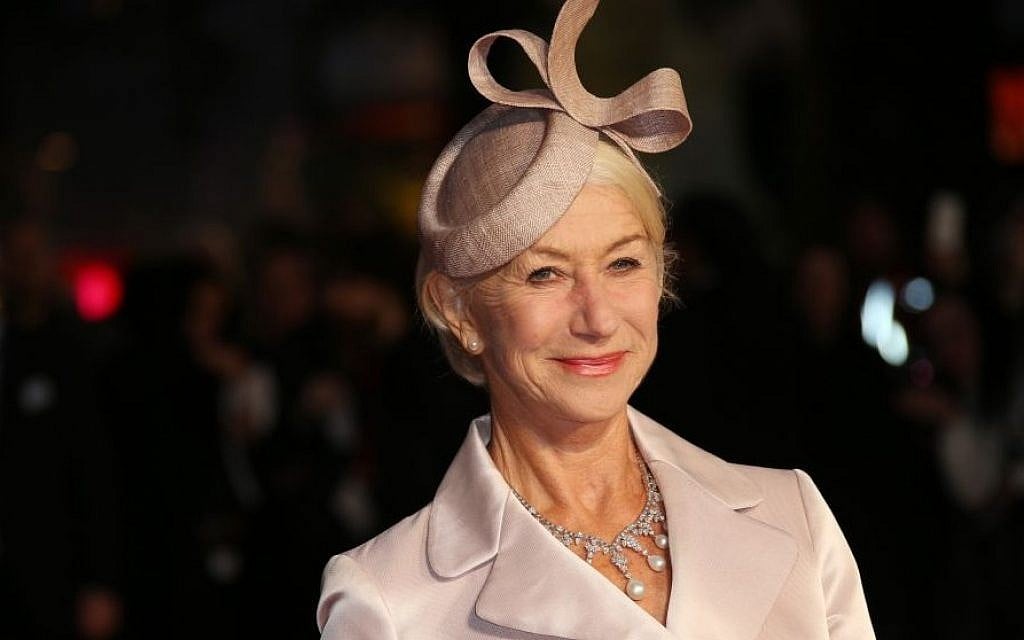 Actress Helen Mirren sports a fascinator at the premiere of the film Trumbo, as part of the London film festival in London, Thursday, Oct. 8, 2015. (Photo by Joel Ryan/Invision/AP)