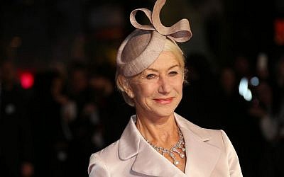 Actress Helen Mirren sports a fascinator at the premiere of the film Trumbo, as part of the London film festival in London, Thursday, Oct. 8, 2015. (Photo by Joel Ryan/Invision/AP)
