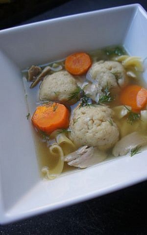 Leftover Turkey Noodle Soup with Matzah Balls (Shannon Sarna/via JTA)