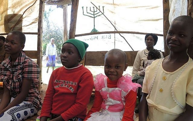 Men and women sit separately in the one-room synagogue. (Melanie Lidman/Times of Israel)