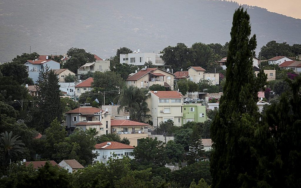 Homes on the hills in the Israeli town of Kiryat Tivon, in Northern Israel, on June 19, 2015. (Hadas Parush/Flash90) Homes on the hills in the Israeli town of Kiryat Tivon, in Northern Israel, on June 19, 2015. (Hadas Parush/Flash90)