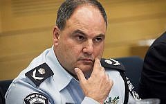 Acting police chief Benzi Sau attends the Internal Affairs committee in the Knesset, on October 12, 2015. (Miriam Alster/FLASH90)