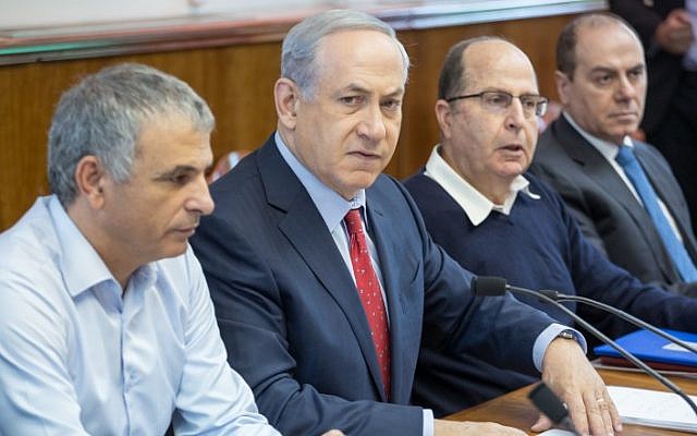 Prime Minister Benjamin Netanyahu hosts the weekly cabinet meeting in Jerusalem, on November 15, 2015. (Emil Salman/Flash90/Pool) Prime Minister Benjamin Netanyahu hosts the weekly cabinet meeting in Jerusalem, on November 15, 2015. (Emil Salman/Flash90/Pool)