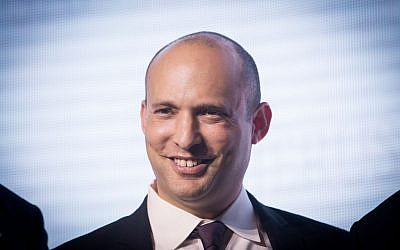 Education Minister Naftali Bennett, who leads the Jewish Home party, speaks at the Jerusalem Post Diplomatic Conference, Jerusalem. November 18, 2015. (Miriam Alster/Flash90) 