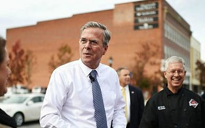 Republican presidential candidate and former Florida governor Jeb Bush arrives at a campaign stop, Tuesday, Nov. 17, 2015 (AP/Rainier Ehrhardt)