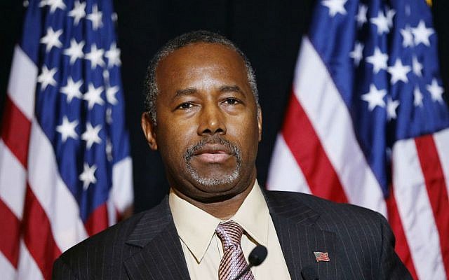 Ben Carson speaks at a news conference, November 16, 2015. (AP/John Locher)