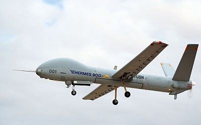 Illustrative: Elbit's Hermes 900 UAV . (Courtesy/Elbit)
