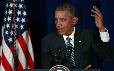 US President Barack Obama speaks during a press conference in Kuala Lumpur, Malaysia, November 22, 2015. (AP Photo/Lai Seng Sin) 