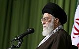 Iranian Supreme Leader Ayatollah Ali Khamenei speaking at a meeting in Tehran, November 1, 2015. (Office of the Iranian Supreme Leader via AP, File)