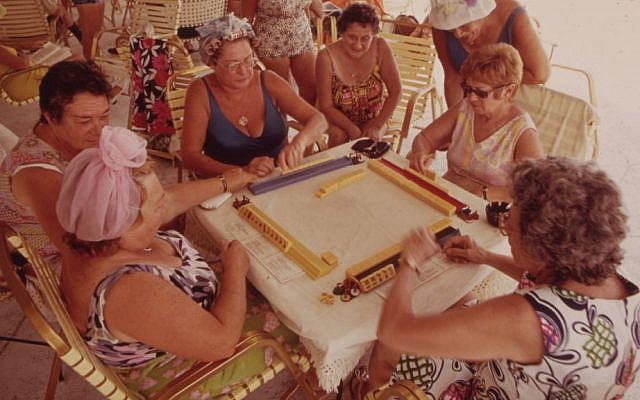 'Playing Mah-Jong at the Clubhouse of the Century Village Retirement Community' by Flip Schulke (U.S. National Archives and Records Administration/Public Domain via Wikimedia Commons)