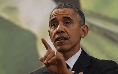 President Barack Obama speaks during a news conference with Philippines' President Benigno Aquino III in Manila, Philippines, November 18, 2015,  (AP/Susan Walsh)