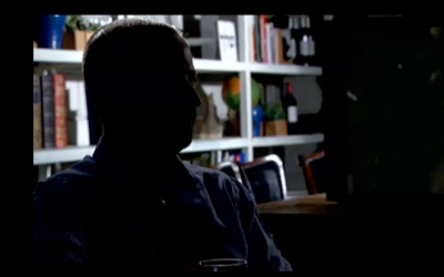 A.H., a bodyguard of Yitzhak Rabin on the night the prime minister was assassinated, interviewed by Israel's Channel 2 on November 4, 2015 (Channel 2 screenshot)