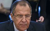 In this Thursday, Nov. 5, 2015 file photo, Russian Foreign Minister Sergey Lavrov attends a meeting with UN Under Secretary General and Emergency Relief Coordinator Stephen O'Brien in Moscow, Russia. (AP Photo/Pavel Golovkin, File)
