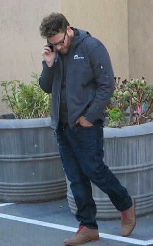 Actor Seth Rogen spotted wearing a Summit Ice jacket. (Summit Ice)