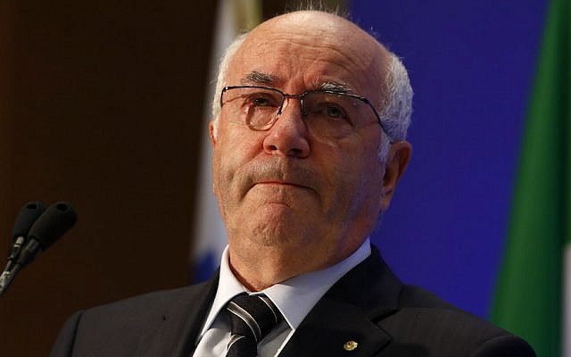 Italian Soccer Federation President Carlo Tavecchio on Aug. 11, 2014. (AP Photo/Riccardo De Luca)
