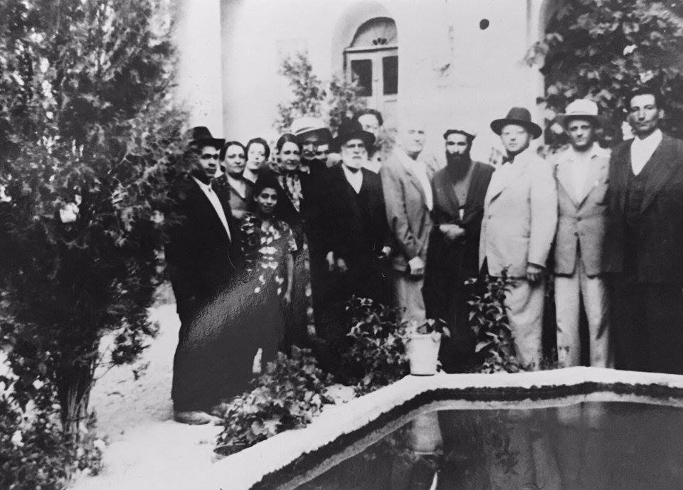 Jewish Agency head Yitzak Sapir visiting Golpaygan circa 1960 (Courtesy Noa Shalom)