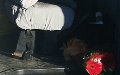 Israeli car hit in fatal shooting near Hebron on November 13, 2015 (Har Hebron spokesperson)