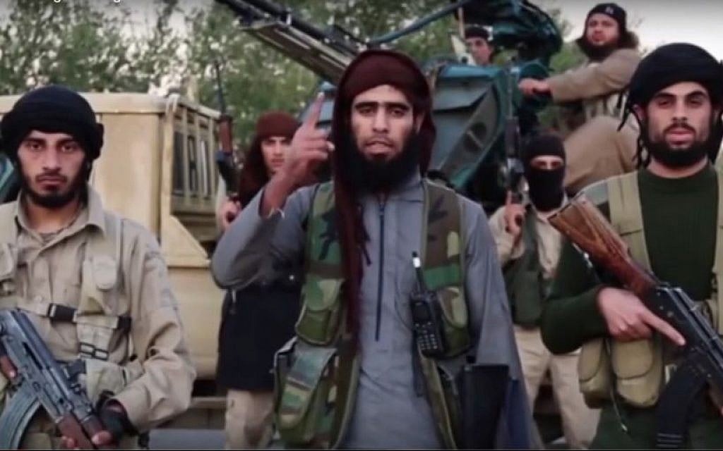 Islamic State terrorists in a propaganda video on November 16, 2015, promising attacks on countries involved in airstrikes across Syria. (screenshot: YouTube) Islamic State terrorists in a propaganda video on November 16, 2015, promising attacks on countries involved in airstrikes across Syria. (screenshot: YouTube)