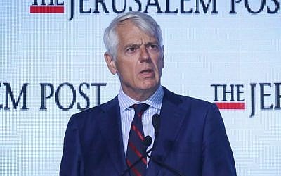Lars Faaborg-Andersen, EU ambassador to Israel, at the Jerusalem Post Diplomatic Conference, November 18, 2015 (Flash90)