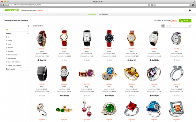Pepperi interface (Courtesy) Pepperi interface (Courtesy)