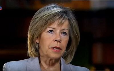 Portuguese presidential candidate Maria de Belem speaks in an October 17, 2015 interview. (screen shot: YouTube)