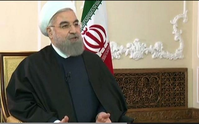 Iranian president in a televised interview to France 2 posted online on November 11 2015. (Screen capture France 2) Iranian president in a televised interview to France 2 posted online on November 11 2015. (Screen capture France 2)