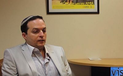 Ariel Sabban Cohen, President of the Delegation of Argentine Jewish Associations. (YouTube/VIS A VIS)
