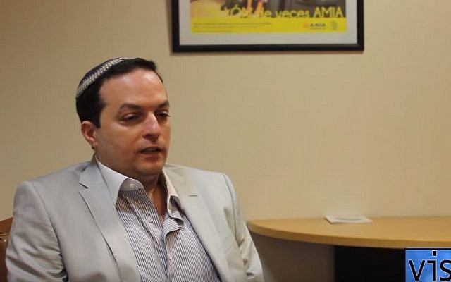 Ariel Sabban Cohen, President of the Delegation of Argentine Jewish Associations. (YouTube/VIS A VIS) Ariel Sabban Cohen, President of the Delegation of Argentine Jewish Associations. (YouTube/VIS A VIS)
