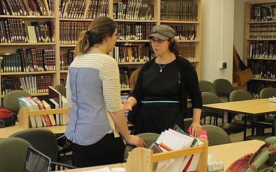 Illustrative: Rabba Sara Hurwitz, right, is the dean of Yeshivat Maharat in New York and the 'Rabba' at the Hebrew Institute of Riverdale in Riverdale, Bronx. (Uriel Heilman)