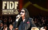 Gene Simmons attends a Friends of the Israel Defense Forces gala in Beverly Hills on November 5, 2015. (Noam Chem)