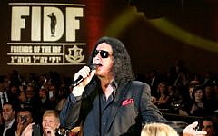 Gene Simmons attends a Friends of the Israel Defense Forces gala in Beverly Hills on November 5, 2015. (Noam Chem)