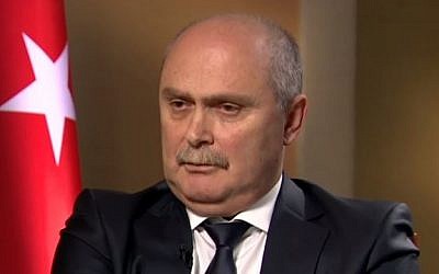 Turkish Foreign Minister Feridun Sinirlioglu. (YouTube/CNN)