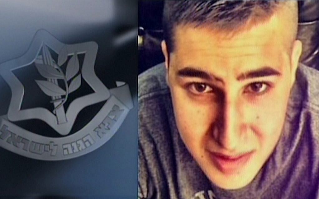 Ziv Mizrahi, an 18-year-old IDF soldier from Givat Ze'ev, was killed in a stabbing attack at a West Bank gas station on November 23, 2015 (screen capture: Channel 2)