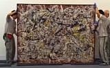Jackson Pollock's 'Mural on Indian Red Ground,' one of 42 Western artworks to go on display in a major exhibition at Tehran's Museum of Contemporary Art. (screen capture: YouTube)