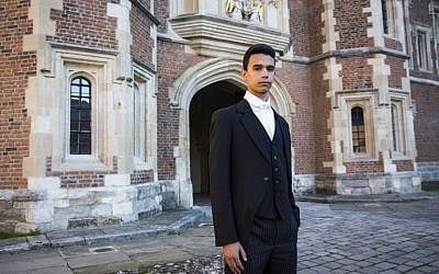 Libyan-born student Ammar Mustapha poses for a photograph at Eton College, in Eton, west of London, on October 1, 2015. (AFP PHOTO / JACK TAYLOR)