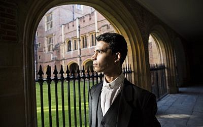 Libyan-born student Ammar Mustapha poses for a photograph at Eton College, in Eton, west of London, on October 1, 2015. (AFP PHOTO / JACK TAYLOR)
