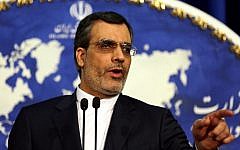 Hossein Jaberi Ansari, Iran's Foreign Ministry spokesman, speaks during a weekly press conference, Tehran, Iran, December 14, 2015. (AFP/ATTA KENARE)