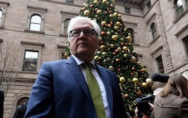 German Foreign Minister Frank-Walter Steinmeier in New York on December 18, 2015 (AFP/Jewel Samad) German Foreign Minister Frank-Walter Steinmeier in New York on December 18, 2015 (AFP/Jewel Samad)