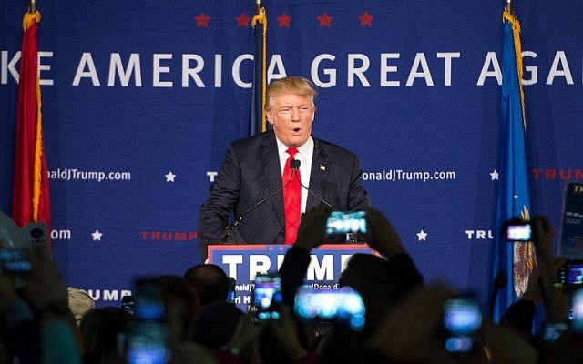 Republican presidential candidate Donald Trump speaks to the crowd at a Pearl Harbor Day Rally at the U.S.S. Yorktown in Mt. Pleasant, South Carolina, December 7, 2015. (Sean Rayford/Getty Images/AFP) Republican presidential candidate Donald Trump speaks to the crowd at a Pearl Harbor Day Rally at the U.S.S. Yorktown in Mt. Pleasant, South Carolina, December 7, 2015. (Sean Rayford/Getty Images/AFP)