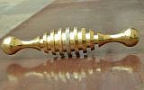 Mysterious golden object whose identity the Israel Antiquities Authority said it was trying to determine, as posted on December 22, 2015 (Facebook)