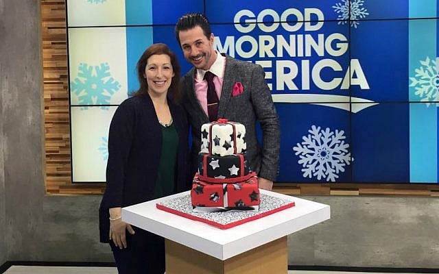Lauren Katz appears on Good Morning America with judge Johnny Iuzzini after winning the Great Holiday Baking Show, December 22, 2015. (Courtesy) Lauren Katz appears on Good Morning America with judge Johnny Iuzzini after winning the Great Holiday Baking Show, December 22, 2015. (Courtesy)