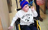 Ahmed Dawabsha in his room at Tel Hashomer Hospital in Ramat Gan, December 23, 2015 (Simona Weinglass/Times of Israel)