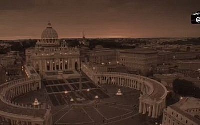 St. Peter's Basilica in Rome features in a new apocalyptic video produced by Islamic State. (screen capture)